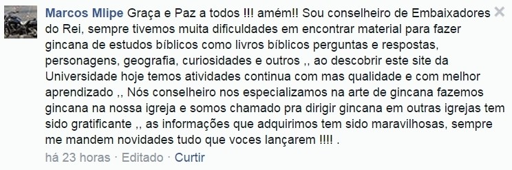 Depoimento Facebook 14